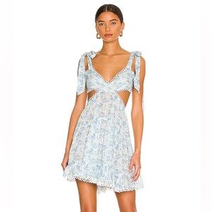 Tularosa Olynne mini dress in blue ivory